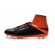 Chaussures de Foot à Crampons Nike HyperVenom Phantom 2 FG Cuir Noir Orange