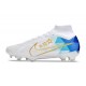 Nike Air Zoom Mercurial Superfly Elite 9 FG Blanc Or Bleu