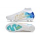 Nike Air Zoom Mercurial Superfly Elite 9 FG Blanc Or Bleu