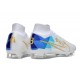 Nike Air Zoom Mercurial Superfly Elite 9 FG Blanc Or Bleu
