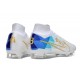 Nike Air Zoom Mercurial Superfly Elite 9 FG Blanc Or Bleu