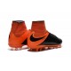 Chaussures de Foot à Crampons Nike HyperVenom Phantom 2 FG Cuir Noir Orange