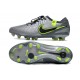 Nike Tiempo Legend X Elite FG Nouveau Gris Noir Vert