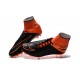 Chaussures de Foot à Crampons Nike HyperVenom Phantom 2 FG Cuir Noir Orange