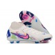 Chaussures Nike Phantom Luna 2 Elite FG Blanc Rose Bleu