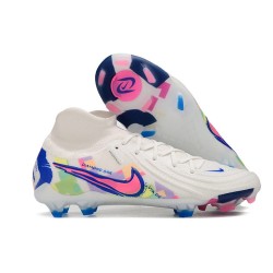 Chaussures Nike Phantom Luna 2 Elite FG Blanc Rose Bleu