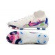 Chaussures Nike Phantom Luna 2 Elite FG Blanc Rose Bleu