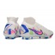 Chaussures Nike Phantom Luna 2 Elite FG Blanc Rose Bleu