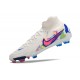 Chaussures Nike Phantom Luna 2 Elite FG Blanc Rose Bleu