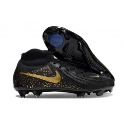 Chaussures Nike Phantom Luna 2 Elite FG Noir Or Monnaie Métallique