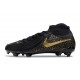 Chaussures Nike Phantom Luna 2 Elite FG Noir Or Monnaie Métallique