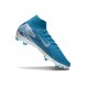 Chaussure Nike Mercurial Superfly X Elite FG Bleu Blanc