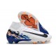 Chaussure Nike Mercurial Superfly X Elite FG Blanc Bleu Noir