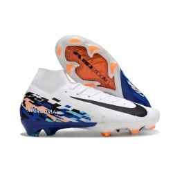 Chaussure Nike Mercurial Superfly X Elite FG Blanc Bleu Noir