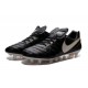 Nouveaux 2016 Chaussures Cuir de Kangourou Nike Tiempo Legend VI FG ACC Noir Blanc Or