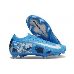 Chaussure Nike Mercurial Vapor XVI Elite FG Bleu Blanc