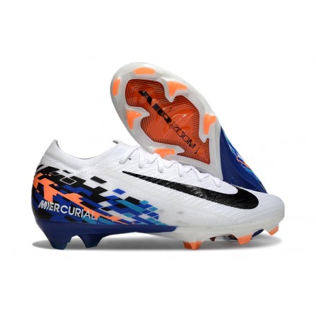 Chaussure Nike Mercurial Vapor XVI Elite FG Blanc Noir Bleu