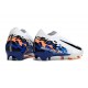 Chaussure Nike Mercurial Vapor XVI Elite FG Blanc Noir Bleu