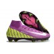 Chaussure Nike Mercurial Superfly X Elite FG Violet Jaune Blanc