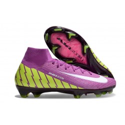 Chaussure Nike Mercurial Superfly X Elite FG Violet Jaune Blanc