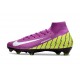 Chaussure Nike Mercurial Superfly X Elite FG Violet Jaune Blanc