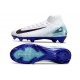 Chaussure Nike Mercurial Superfly X Elite FG Blanc Bleu Noir