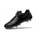 Nouveaux 2016 Chaussures Cuir de Kangourou Nike Tiempo Legend VI FG ACC Tout Noir