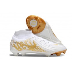 Chaussures Nike Phantom Luna 2 Elite FG Blanc Or