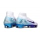Nike Zoom Mercurial Superfly10 Elite FG Blanc Bleu Violet