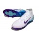 Nike Zoom Mercurial Superfly10 Elite FG Blanc Bleu Violet