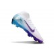 Nike Zoom Mercurial Superfly10 Elite FG Blanc Bleu Violet