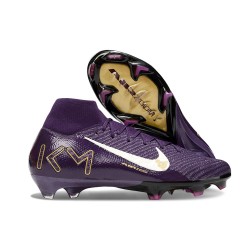 Nike Zoom Mercurial Superfly10 Elite FG X MBAPPÉ Violet Grandiose Ivoire Pâle