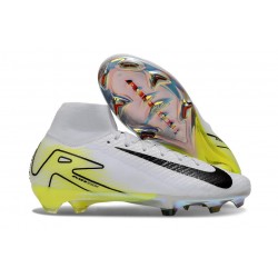 Nike Zoom Mercurial Superfly10 Elite FG Blanc Noir Jaune