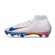 Nike Air Zoom Mercurial Superfly X Elite FG Blanc Rouge Bleu
