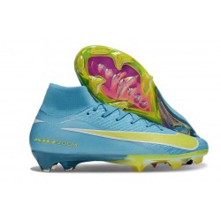 Nike Air Zoom Mercurial Superfly X Elite FG Bleu Jaune