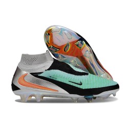 Chaussure de football Nike Phantom 6 High Elite FG Turquoise Chrome Noir