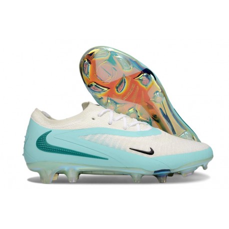 Crampons Nike Phantom 6 Low Elite FG Blanc Bleu