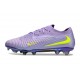 Crampons Nike Phantom 6 Low Elite FG Violet Jaune
