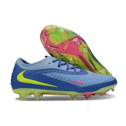 Crampons Nike Phantom 6 Low Elite FG Bleu Jaune