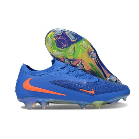 Crampons Nike Phantom 6 Low Elite FG Bleu Orange
