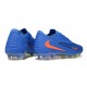 Crampons Nike Phantom 6 Low Elite FG Bleu Orange