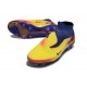 Chaussure de football Nike Phantom 6 High Elite FG Jaune Bleu Or
