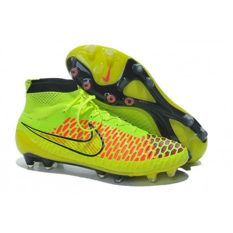 Nike Chaussures de football Magista Obra pour terrain sec volt rouge