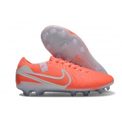 Crampons Nike Tiempo Legend 10 Elite FG Lave Chaude Blanc