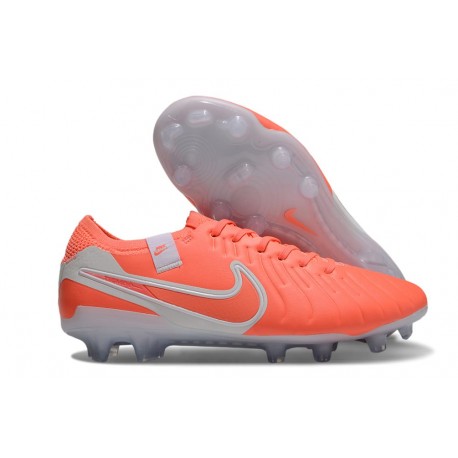 Crampons Nike Tiempo Legend 10 Elite FG Lave Chaude Blanc