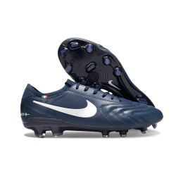 Crampons Nike Tiempo Legend 10 Elite FG Marine Blanc