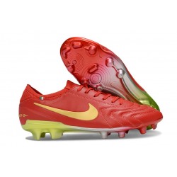 Crampons Nike Tiempo Legend 10 Elite FG Rouge Or