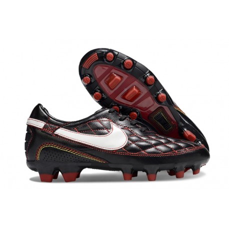 Crampons Nike Tiempo Legend 10 Elite FG Ronaldo Noir Rouge Blanc
