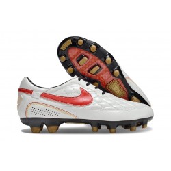 Crampons Nike Tiempo Legend 10 Elite FG R10 Blanc Rouge