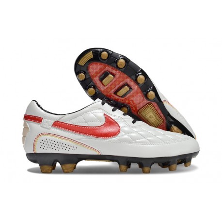 Crampons Nike Tiempo Legend 10 Elite FG R10 Blanc Rouge